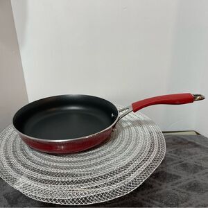 Pioneer Woman Nonstick Frying Pan Skillet Frontier Speckle Red  9.5 NWT